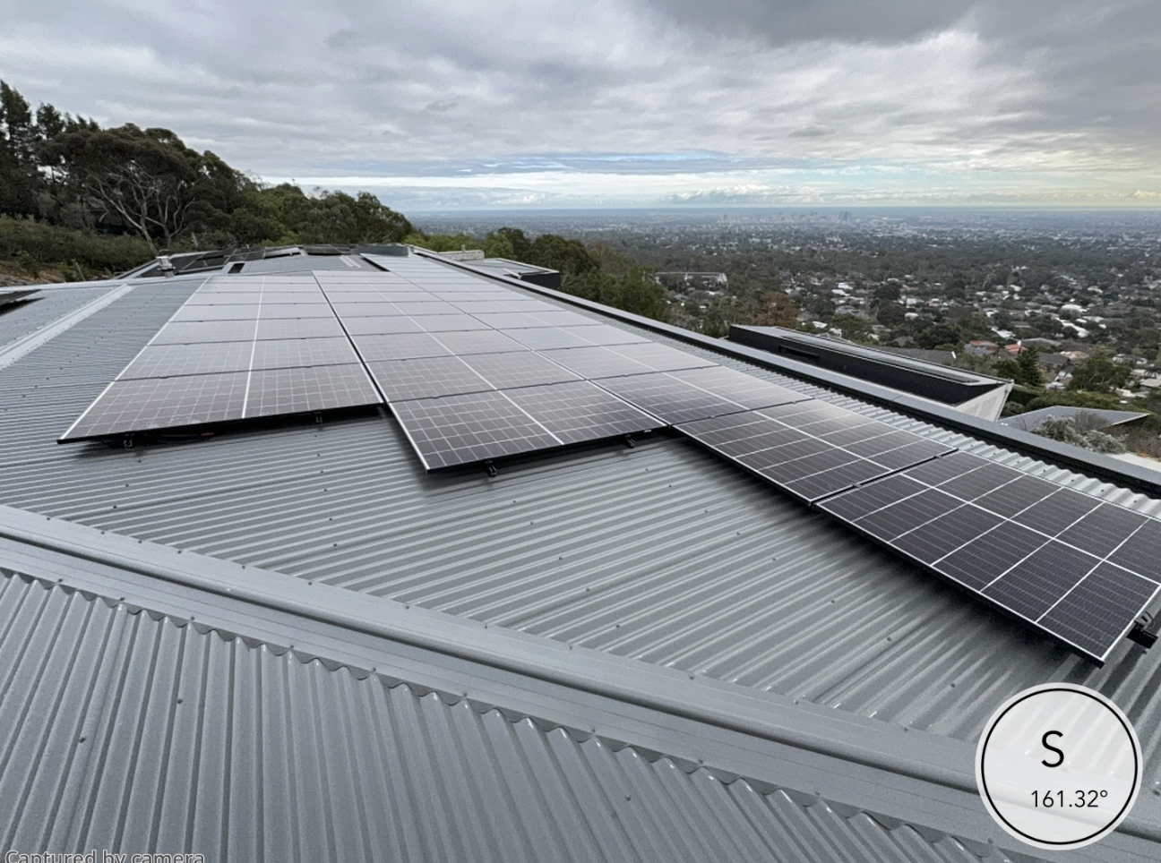 Adelaide rooftop solar with city views